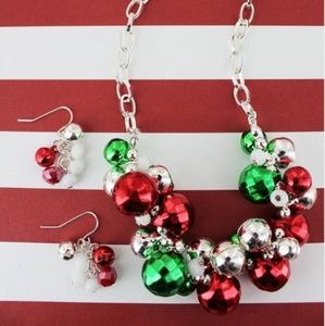 Christmas necklace and earring set